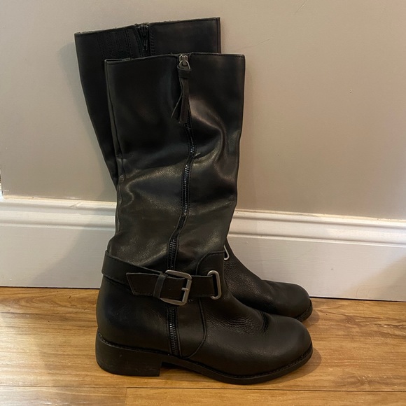 Seychelles Black Riding Boots, size 8 - Picture 1 of 7